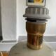 Vintage opalin glass lamp Italian 80s