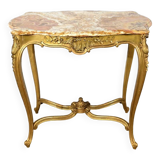 Table de milieu en bois doré, style Louis XV – fin XIXème