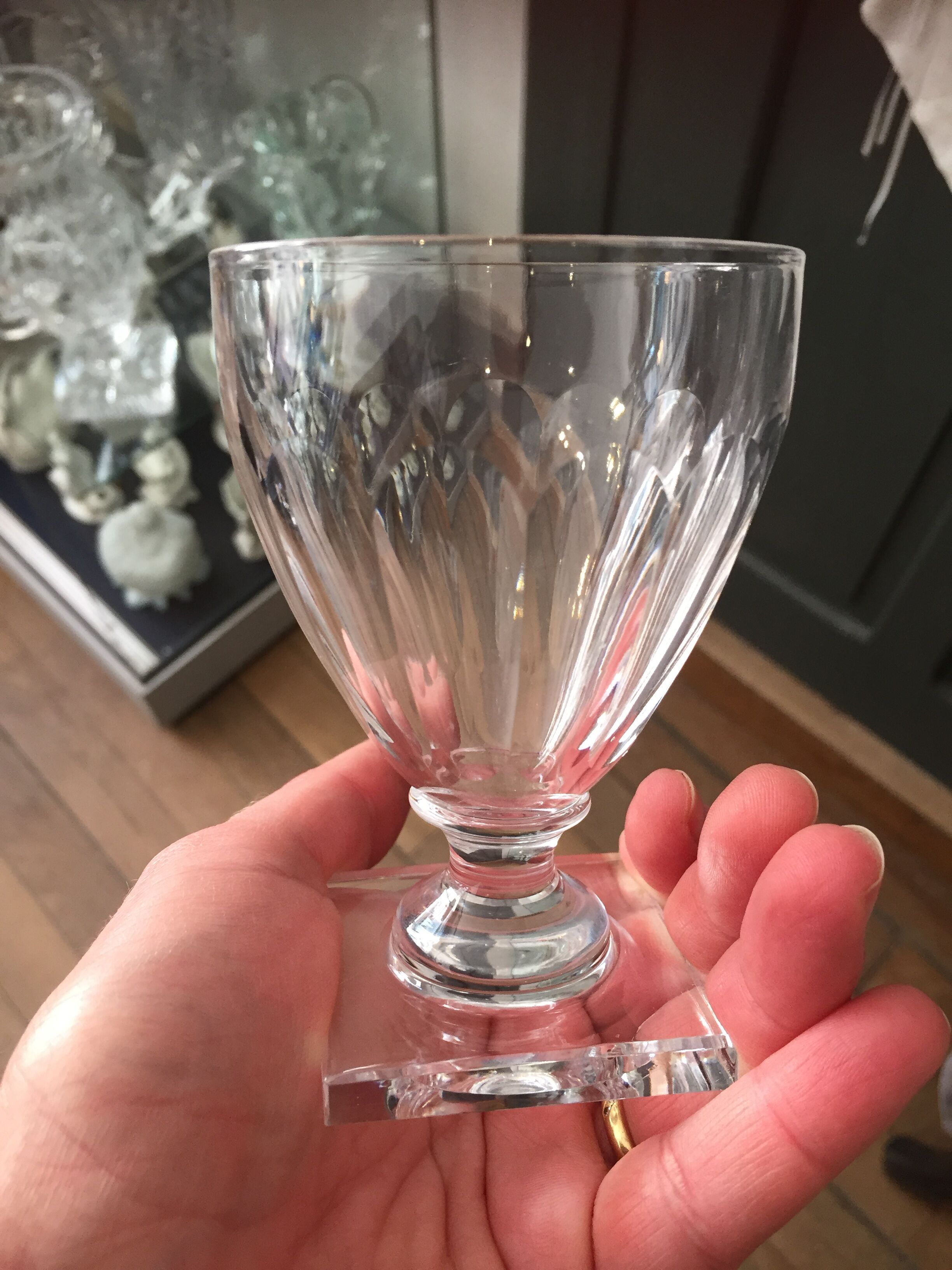 Suite de 12 verres a vin cristal val st lambert 1925