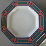 5 assiettes creuses COQUET forme Lotus modèle Orénoque