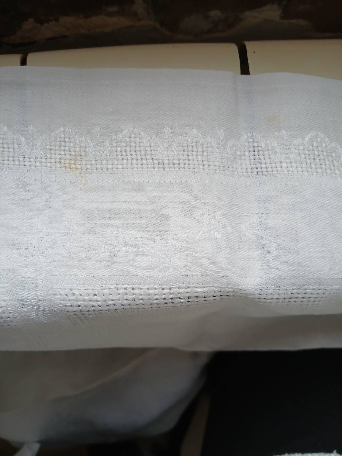 3 small antique tablecloths with embroidered initials PB