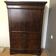Louis-Philippe drop-leaf secretary – Mahogany burr veneer & Marble