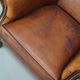 Vintage Dutch cognac coloured leather club chair