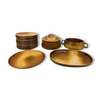 De rigny sandstone table set - 19 pieces