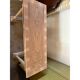 Console italienne naturelle en bois de noyer et incrustations en érable et noyer