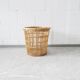 big rattan wastebasket, wicker basket, bamboo basket