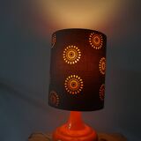 Orange ceramic lamp from the 70s