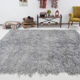 8x10 wool handmade gray kilim rug 253x300cm