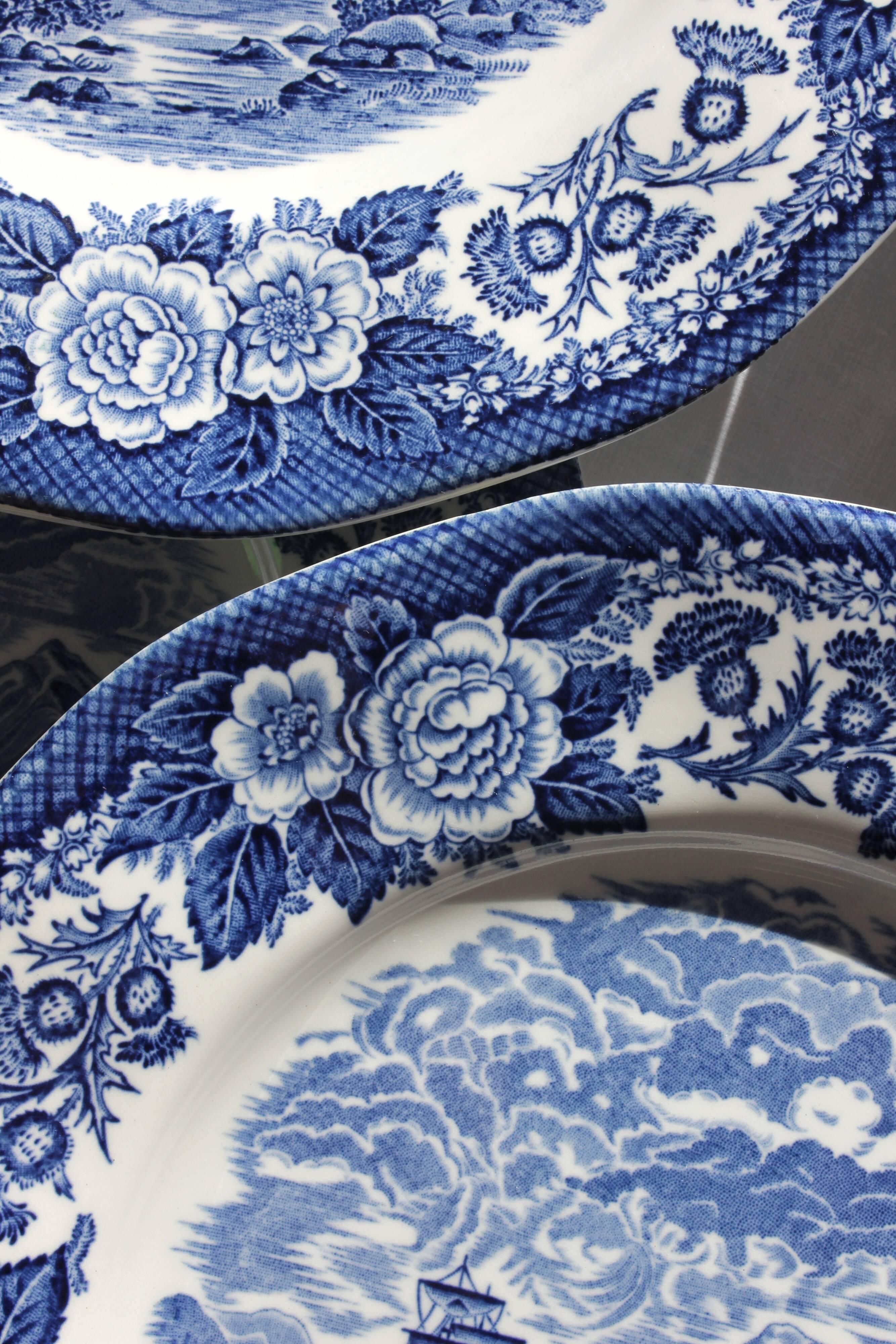 6 flat plates "lochs of scotland" wedgwood