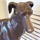 Monumental Bronze Statue of an Italian Greyhound / Whippet – Large Antique Sculpture Representing a Dog