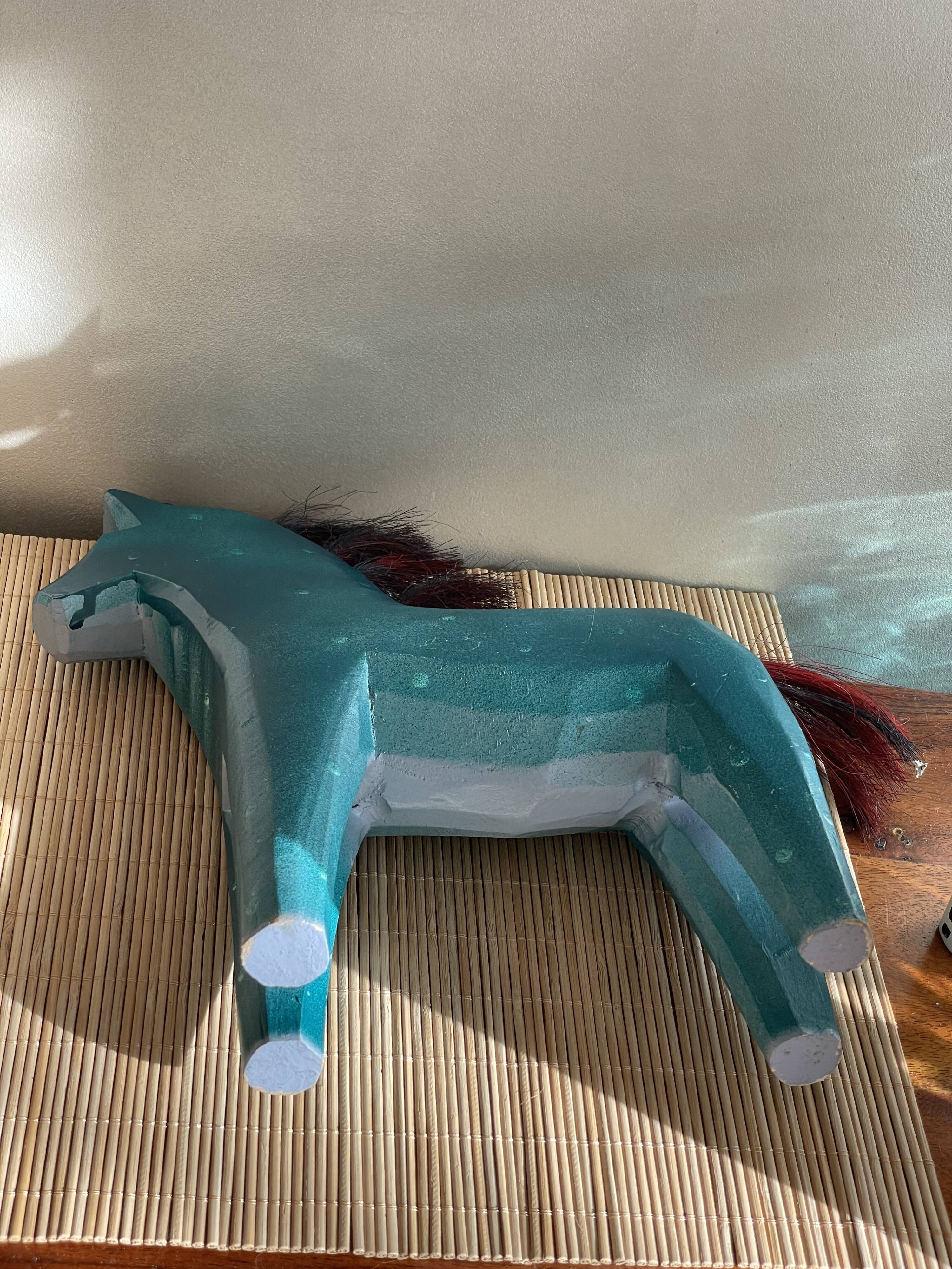 Wooden horse Ikea Dala vintage