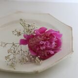 Creil and Montereau plates, 19th century, Perle model, ivory / lot 1