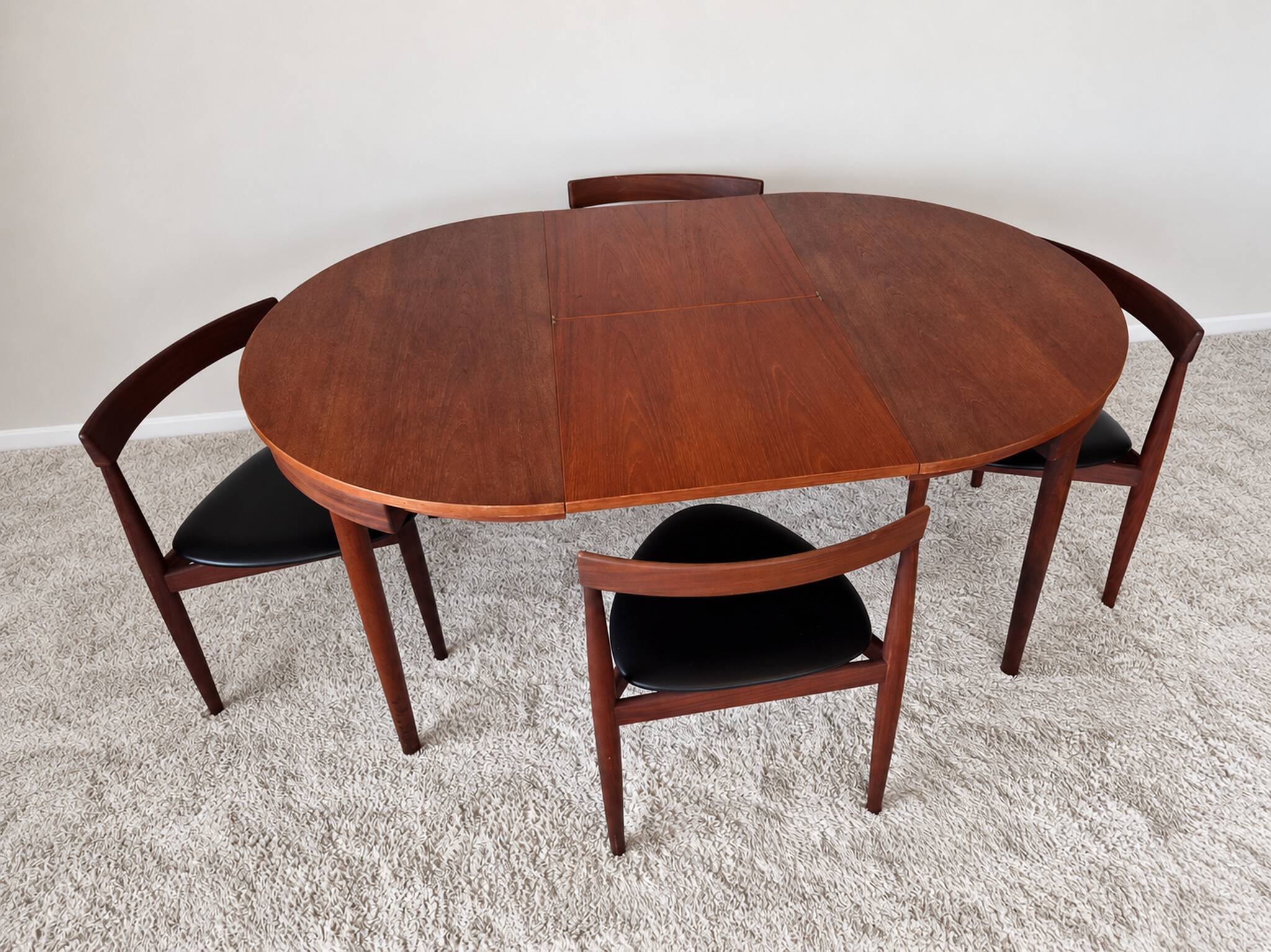 Roundette Teak Extendable Dining Set by Hans Olsen for Frem Røjle, Denmark