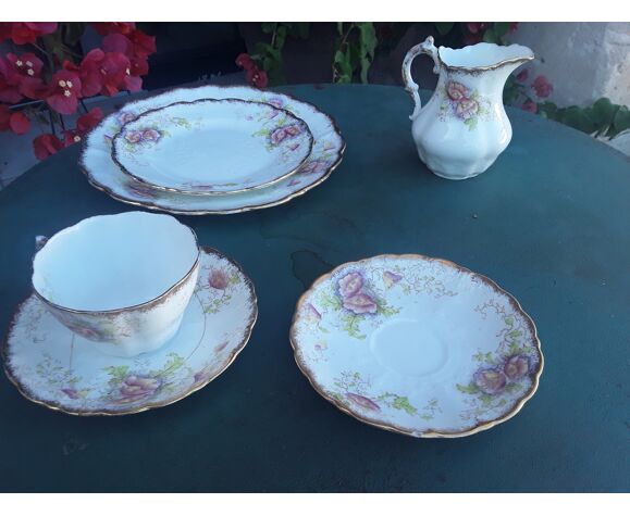 Allertone English Porcelain Tea Service With Gateau Service Selency