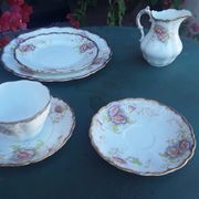 Allertone English porcelain tea service with gateau service