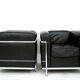 Pair of LC2 armchairs Perriand, Le Corbusier, Jeanneret, ed. Cassina