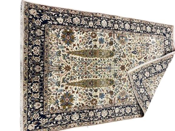 Antique Turkish Hereke carpet (Two Cypresses) 200x125 cm