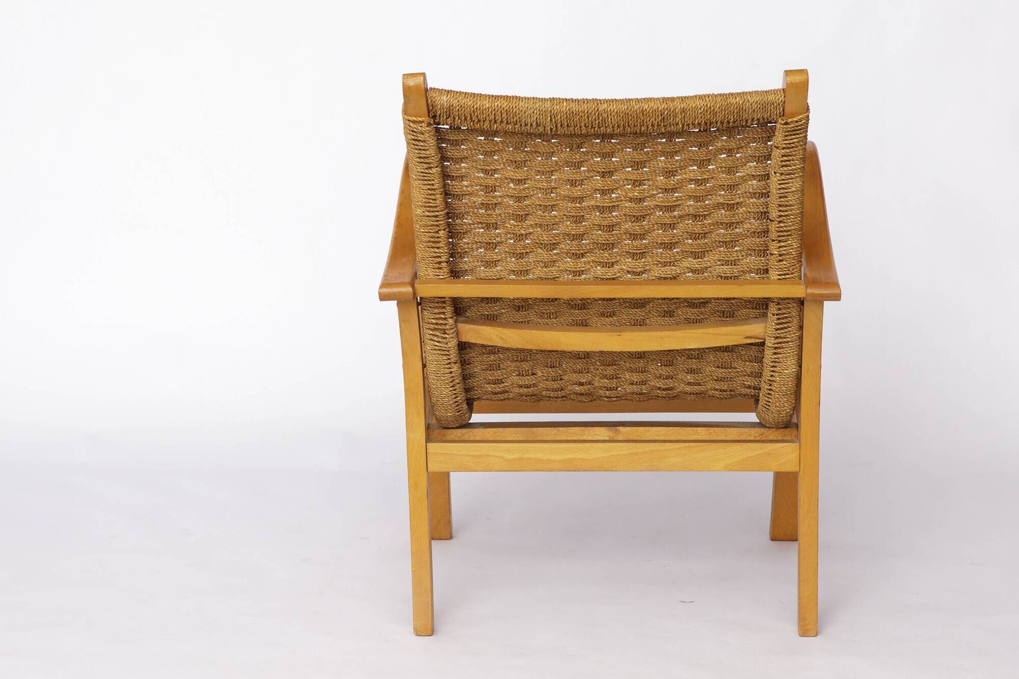 Erich Dieckmann Bauhaus Armchair – 1950s Beechwood & Paper Cord, Germany