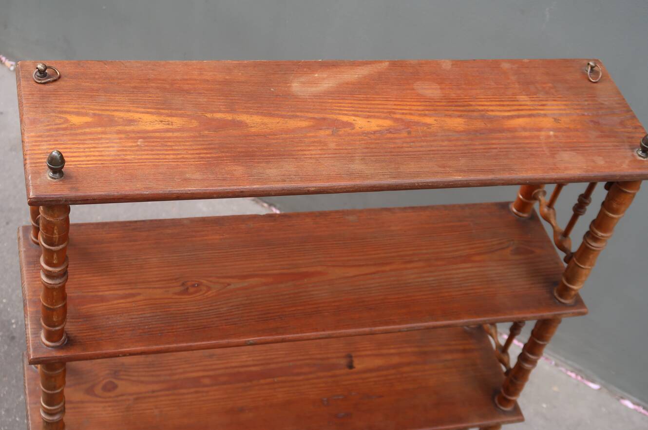 Antique wall shelf, late 19th century, faux bamboo.