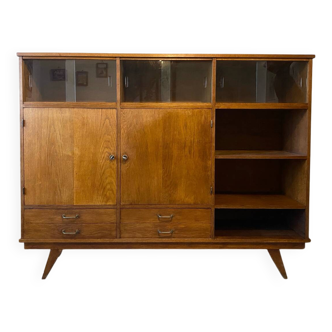Vintage oak bookcase sideboard