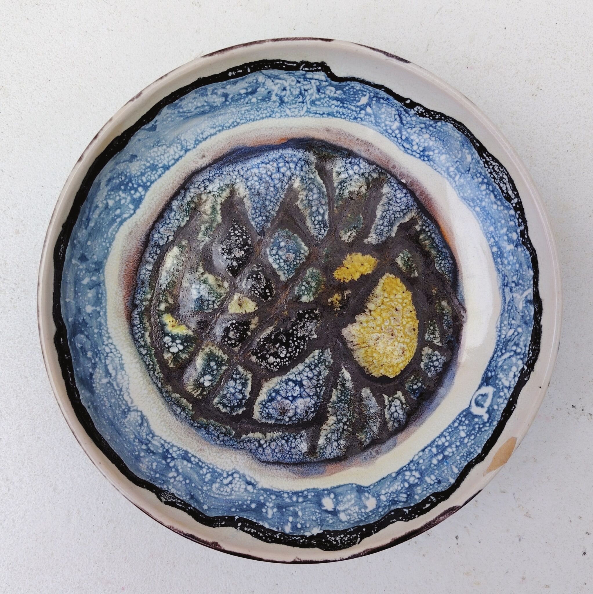 Ceramic catchall, abstract, Xavier Krebs, Kéraluc