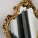 Old golden mirror in composite resin baroque style 60s