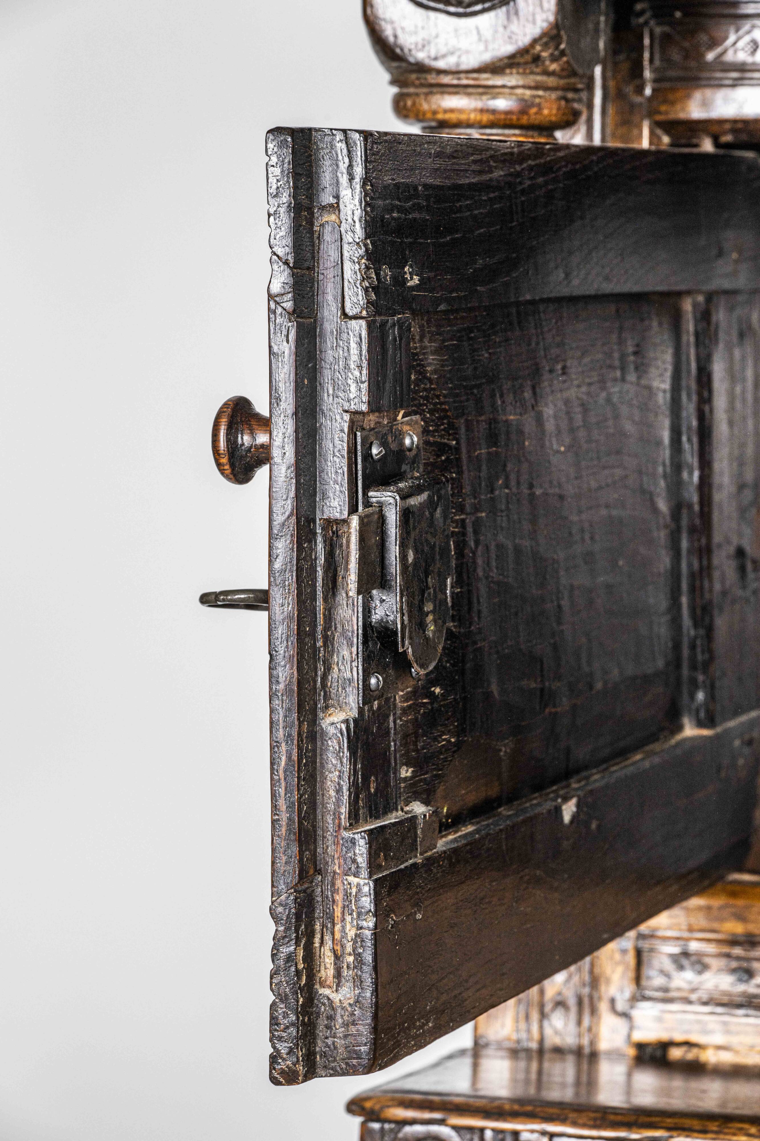 Charles II Oak Plaque, 1684, Set of 3