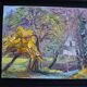 Rural landscape painting HST signed and framed