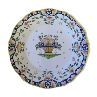 Decorative earthenware plate by René Delarue