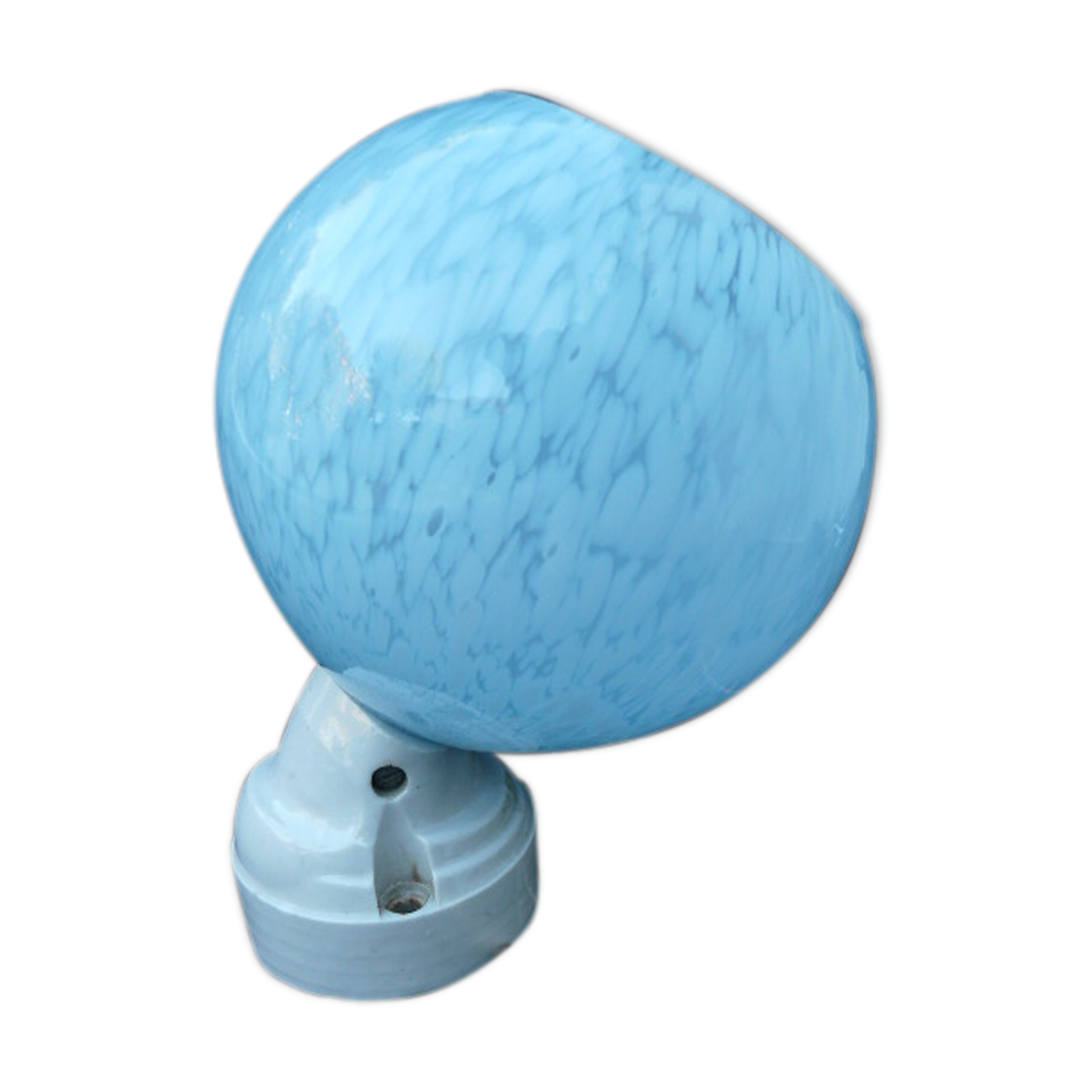 Clichy glass wall with porcelain support 50s