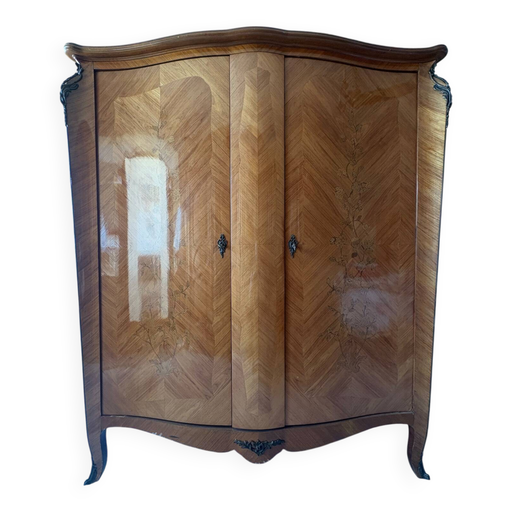 Louis XV style wardrobe with internal drawers.