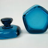 Blue glass candy box