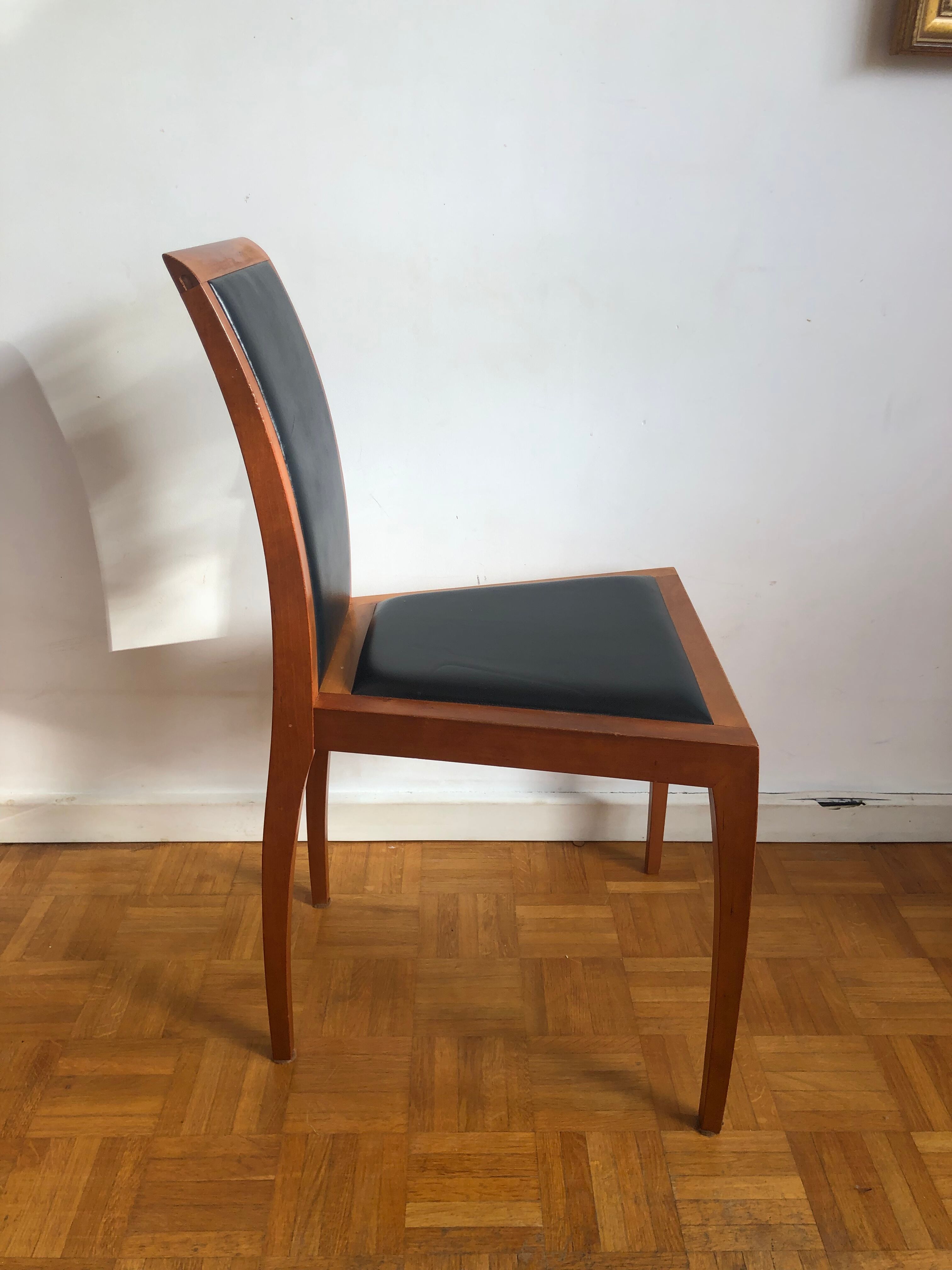 4 scandinavian leather chairs from Tranekær