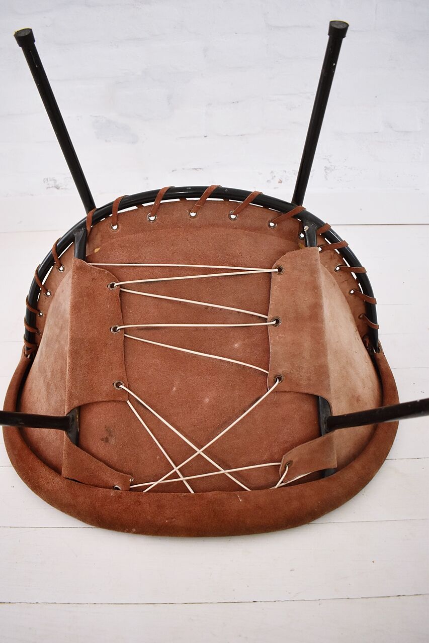 Vintage balloon suede easy chair, 1960s, Hungary