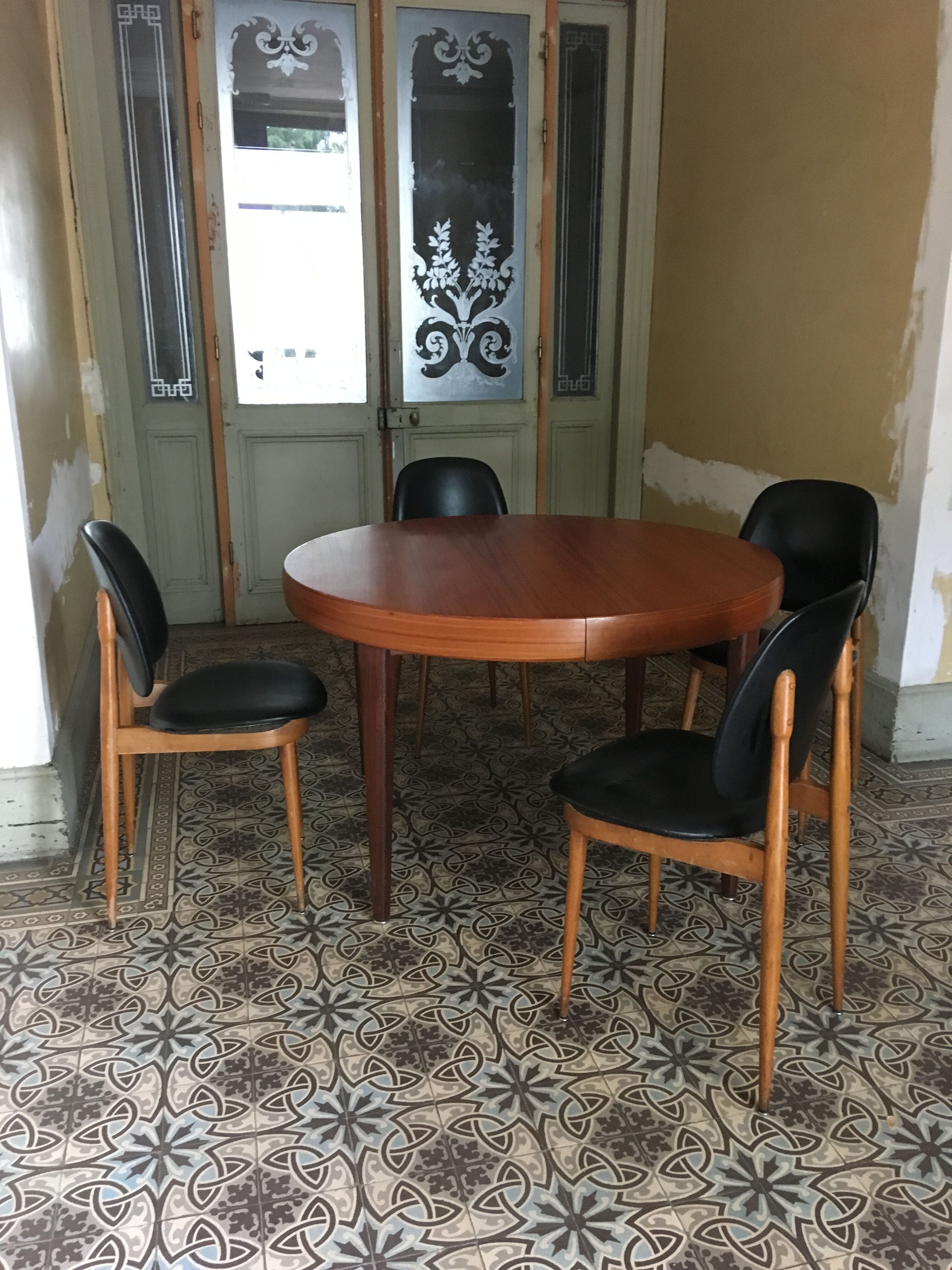 Lot de 4 chaises scandinaves en palissandre