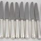 Christofle America 12 dessert, cheese, and side knives, silver-plated metal, 20.2cm
