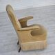 1950s, Danish armchair, furniture velour, ash wood legs.
