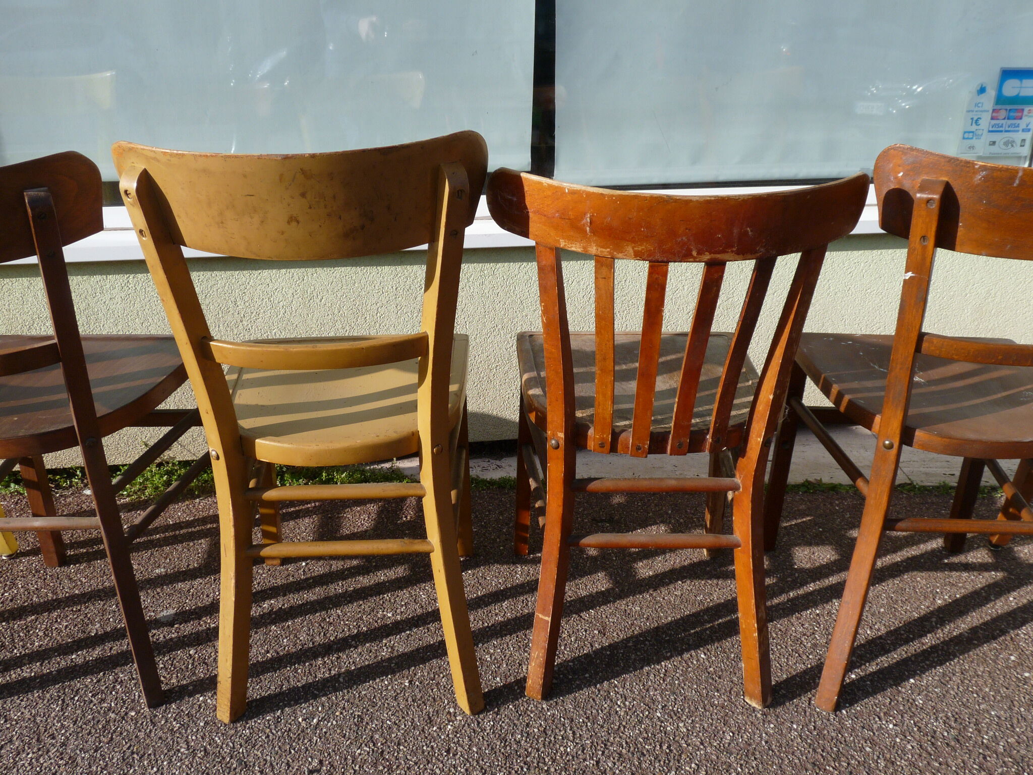 Lot de 6 chaises en bois de bistrot