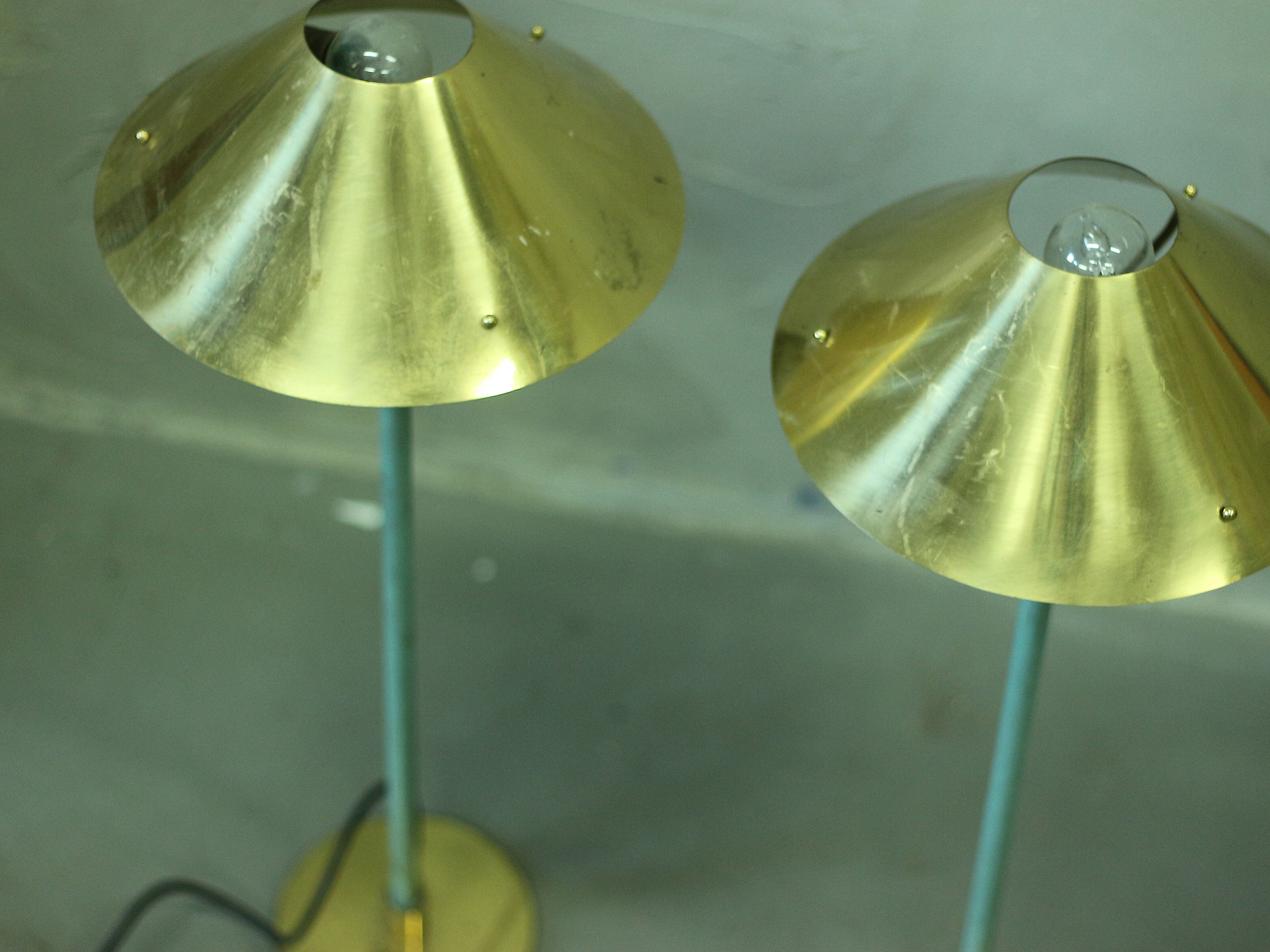 Pair of mid century lamps, 1970's