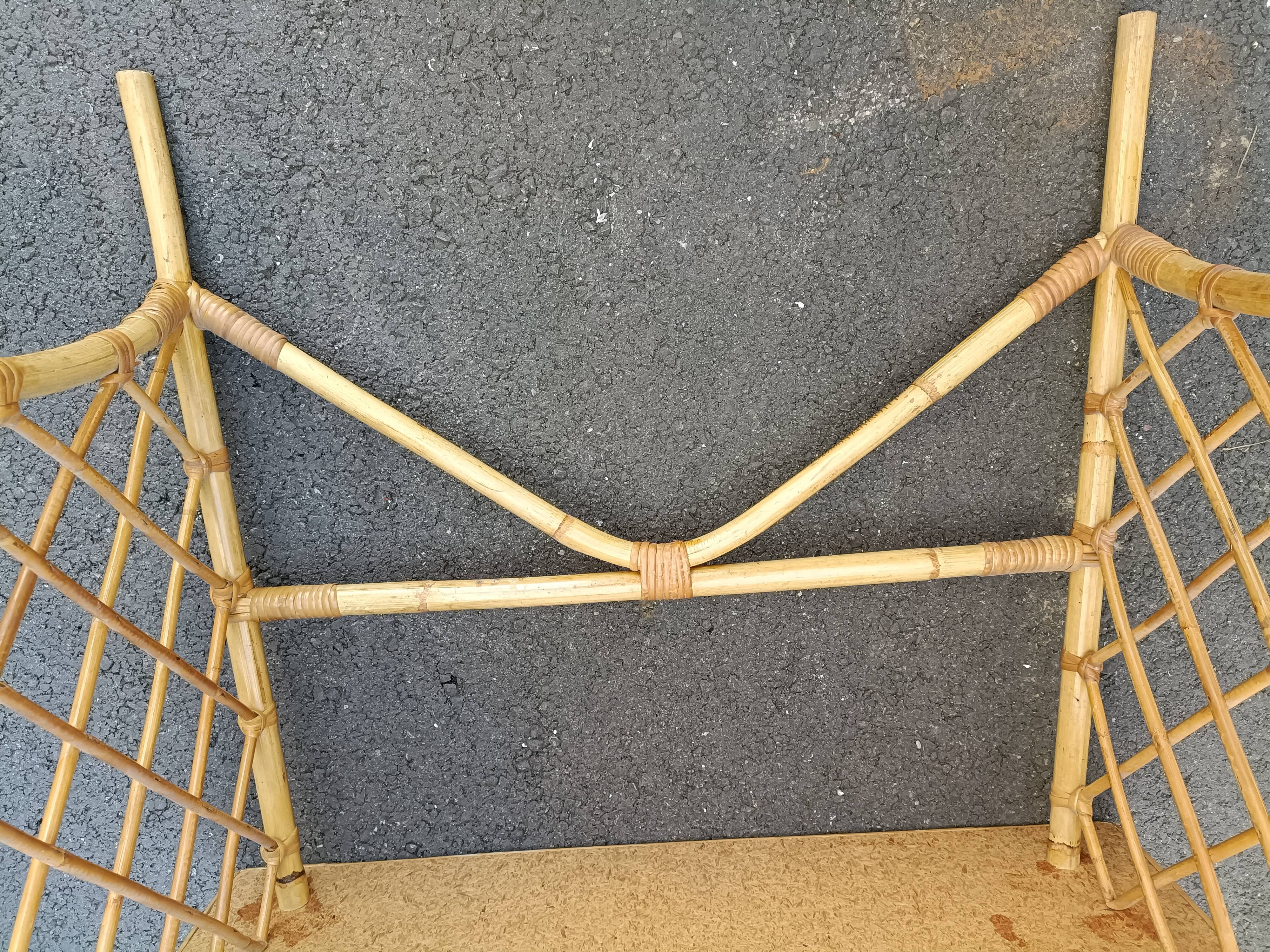 Desk in vintage rattan XXeme