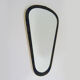 Vintage mirror in blue, green green red Scottish fabrics. Brass contour Years 60 26x43cm
