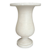 Alabaster vase on pedestal