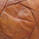 Vintage leather pouf
