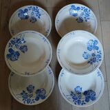 6 Moulin des Loups soup plates