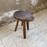 Tabouret ancien bois exotique