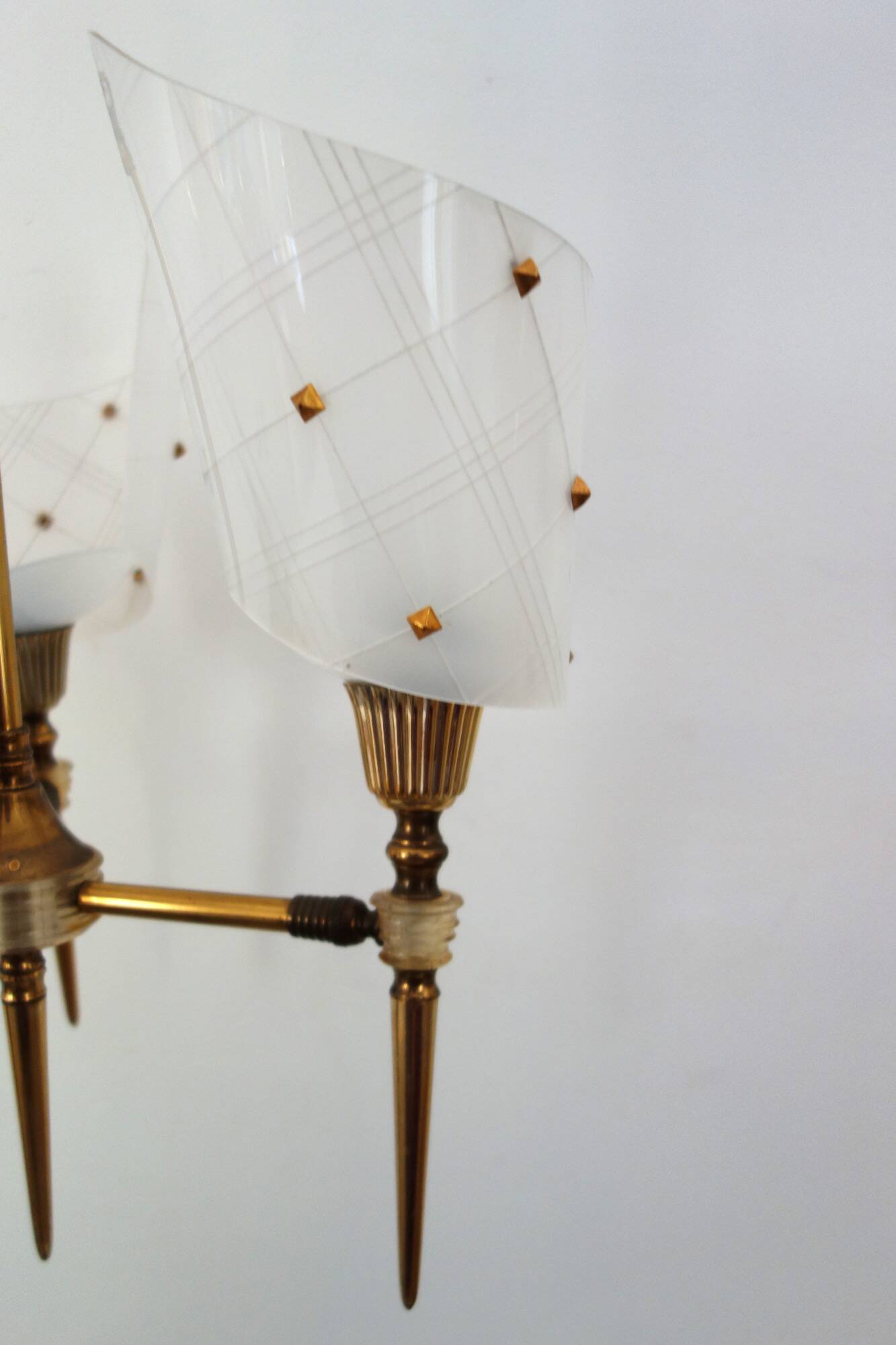 Lustre vintage rockabilly 3 feux années 50
