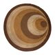 Orange and Brown Concentric Space Age Carpet
