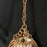 Vintage rattan pendant lamp