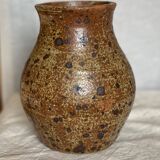 Vintage pyrite stoneware vase 1970