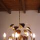 Luster "foliage" brass and gold metal 1970